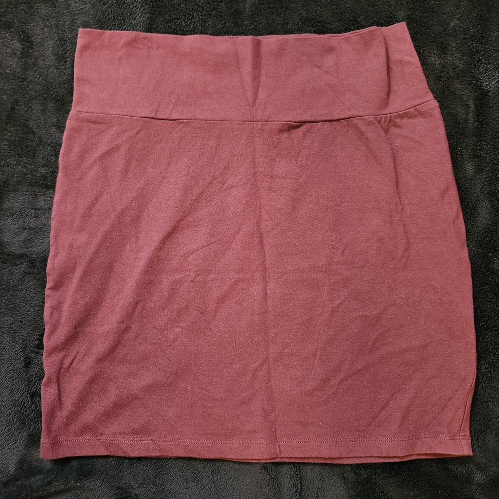 Charlotte Russe Burgundy Pencil Skirt